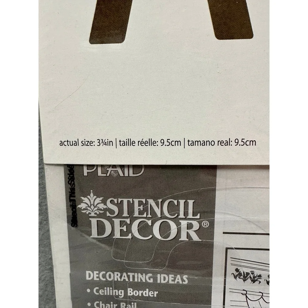 Plaid Stencil Decor‎ Alphabet Letter A 3.75 Inch Serif Font Reusable Template